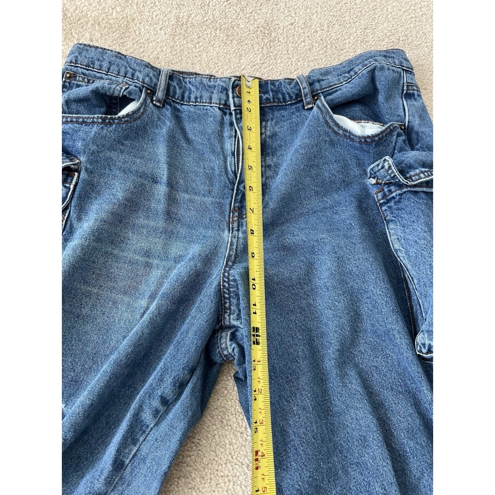BDG Urban Outfitters Cargo Wide Leg Utility Skate Pants Women's Jean Blue 31 Y2K - Picture 9 of 11